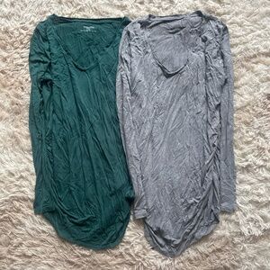 Lot Of 2 Long Sleeved Motherhood Maternity Shirts Size Medium